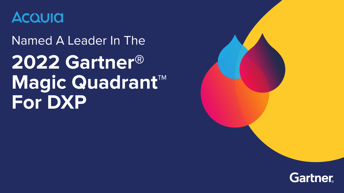 Gartner Magic Quadrant for DXPにてアクイアがリーダーに選出 Acquia